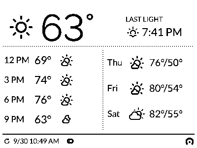 Low battery weather frame