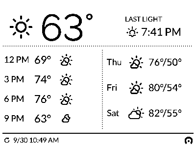 Normal weather frame